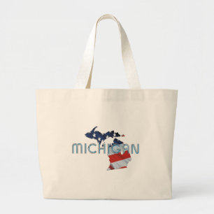 Bolsa Tote Grande Patriota de Michigan do T
