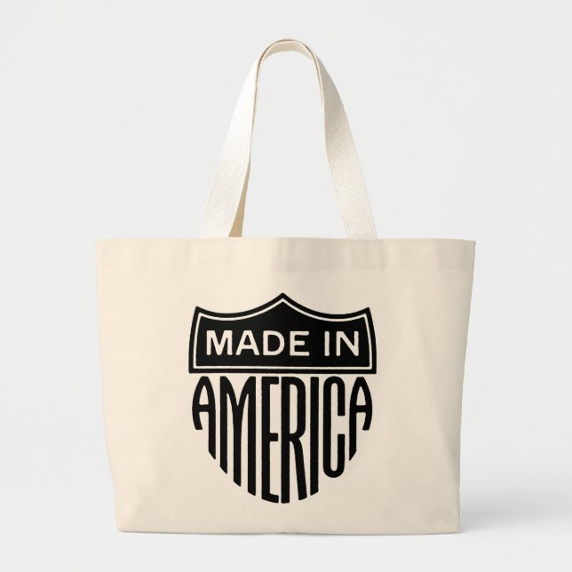 Bolsa Tote Grande Patriótico Feito Na América Totebag (Frente)