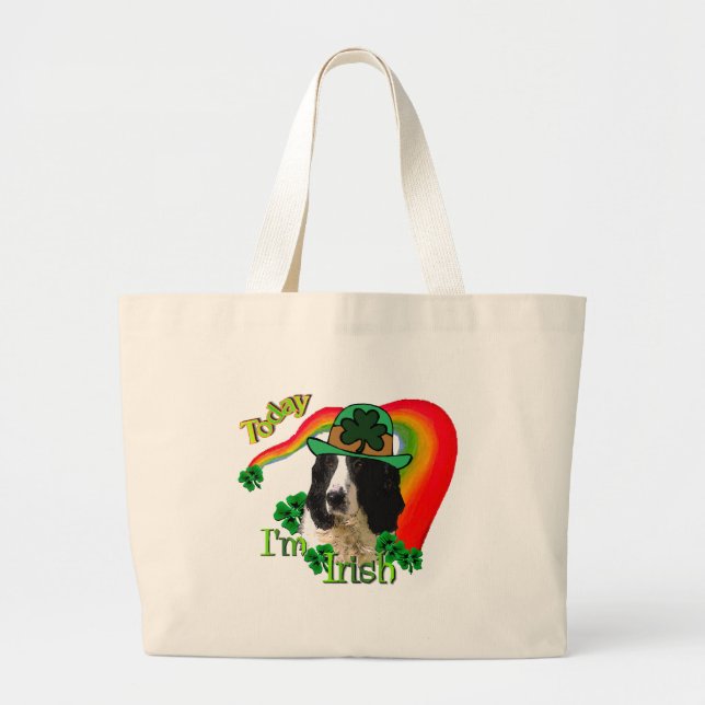 Bolsa Tote Grande Pattys de Rua Inglês Springer Spaniel (Frente)