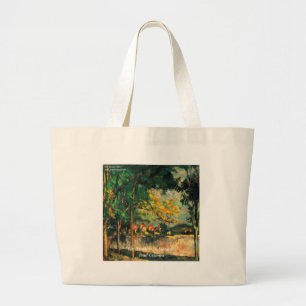 Bolsa Tote Grande Paul Cezanne Nature Painting & Quote