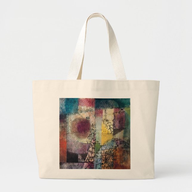 Bolsa Tote Grande Paul Klee Abstract Art Cubism  (Frente)