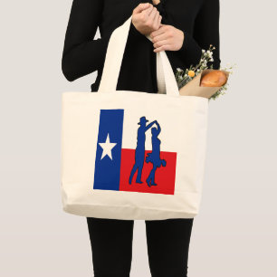 BOLSA TOTE GRANDE PAVILHÃO TEXAS COM DANÇAS DO PAÍS TOTE BAG