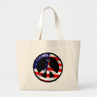 Bolsa Tote Grande Paz americana