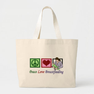 Bolsa Tote Grande Paz Amor Amarelando