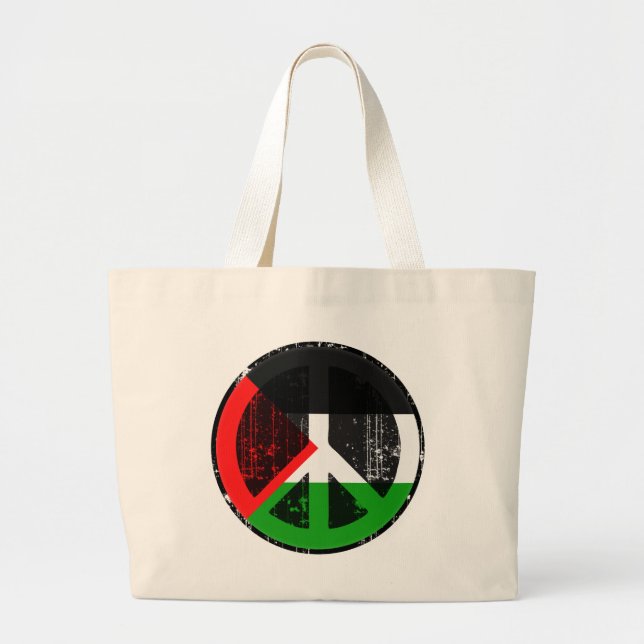 Bolsa Tote Grande Paz em Palestina (Frente)