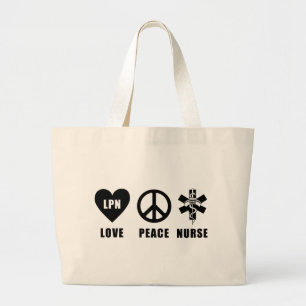 Bolsa Tote Grande Paz LPN do amor