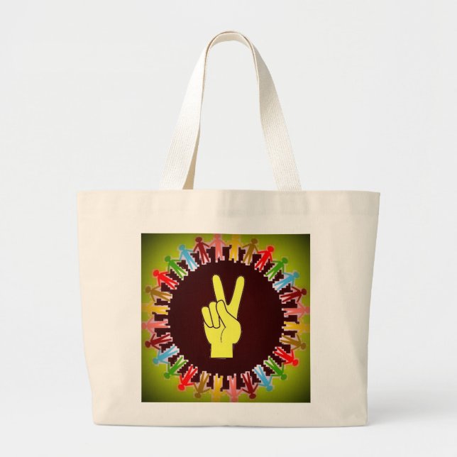 BOLSA TOTE GRANDE PAZ MUNDIAL (Frente)