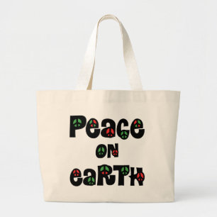 Bolsa Tote Grande Paz No Natal Da Terra