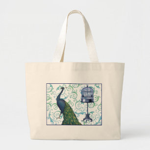 Bolsa Tote Grande Peacock & Cage