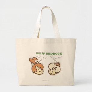 Bolsa Tote Grande PEBBLES™ e terra firme do amor do Bam Bam