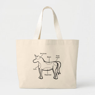 Bolsa Tote Grande Peças Unicorn