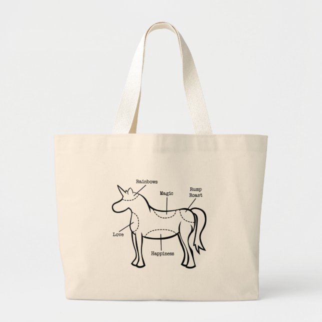 Bolsa Tote Grande Peças Unicorn (Frente)
