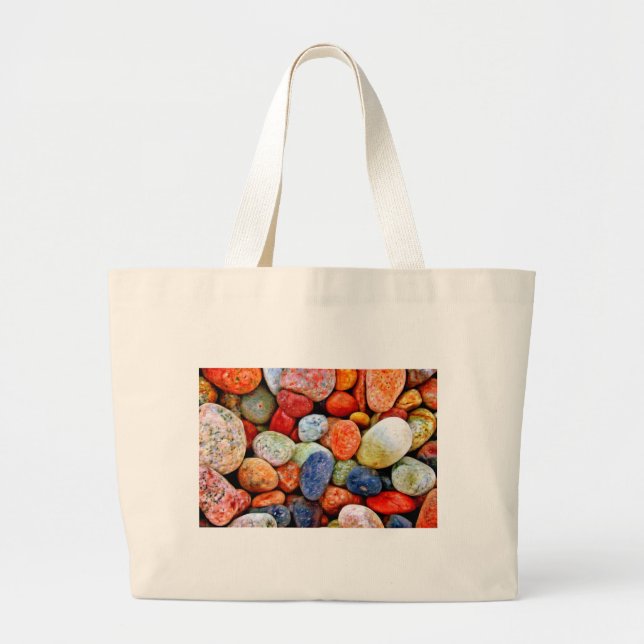 Bolsa Tote Grande Pedra & seixo (Frente)