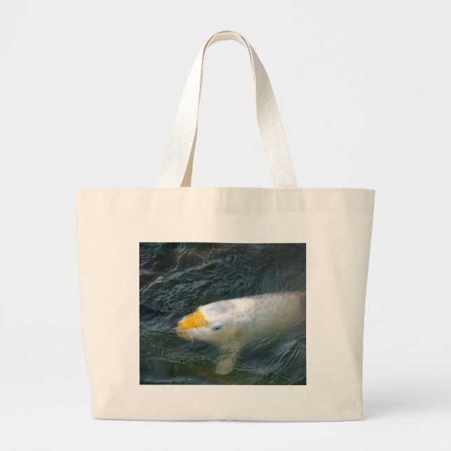 Bolsa Tote Grande Peixe Goldfish No Lago (Frente)