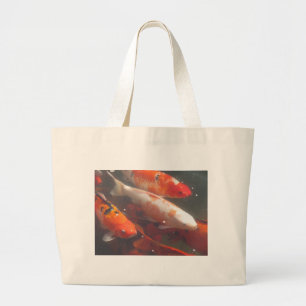 Bolsa Tote Grande Peixes de Koi