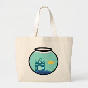 Bolsa Tote Grande Peixes Dourados