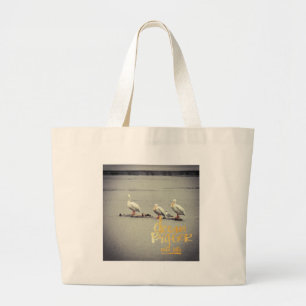 Bolsa Tote Grande Pelicanos e mais grande ideal da gaivota
