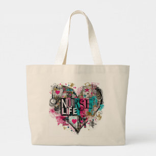 Bolsa Tote Grande Pelo Amor Das Enfermeiras