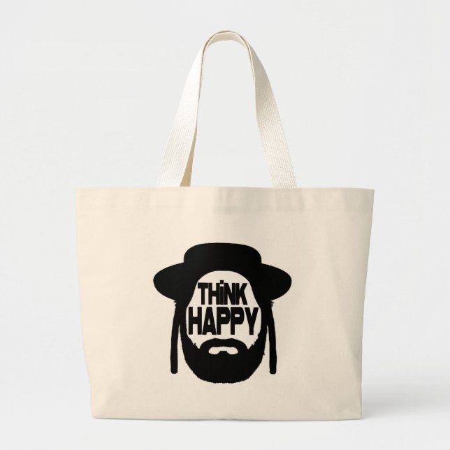 Bolsa Tote Grande Pensar feliz (Frente)