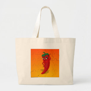 Bolsa Tote Grande Pepper Vermelho Diva Quebra-cabeça