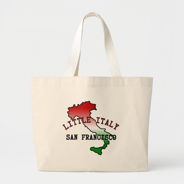 Bolsa Tote Grande Pequena Itália São Francisco (Frente)