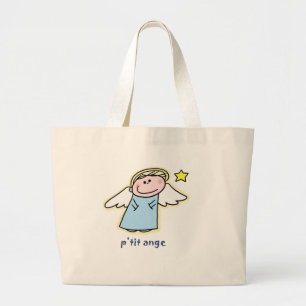 Bolsa Tote Grande Pequeno Ange (anjo pequeno em francês)