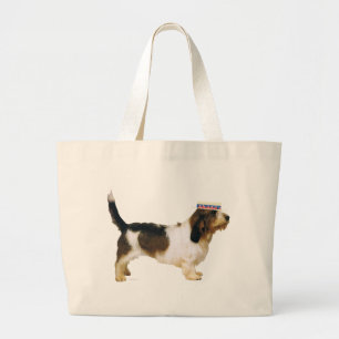 Bolsa Tote Grande Pequeno Basset Griffon Vendéen Elegante
