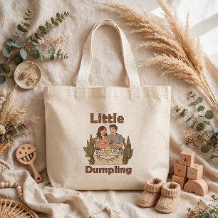 Bolsa Tote Grande Pequeno Bolinho Festa de Bebê dos Futuros Pais Lin