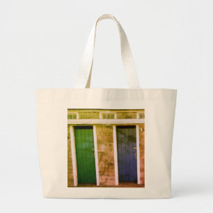 Bolsa Tote Grande Pequeno Compton, RI Summer Beach Cabanas (LC) Gran