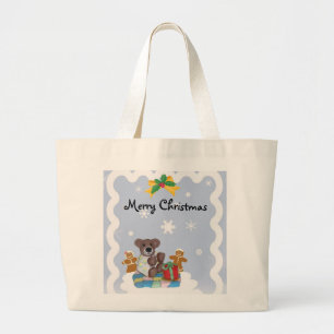 Bolsa Tote Grande Pequeno Urso Natal Jumbo Tote Bag