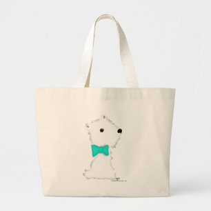 Bolsa Tote Grande Pequeno Westie Sentado