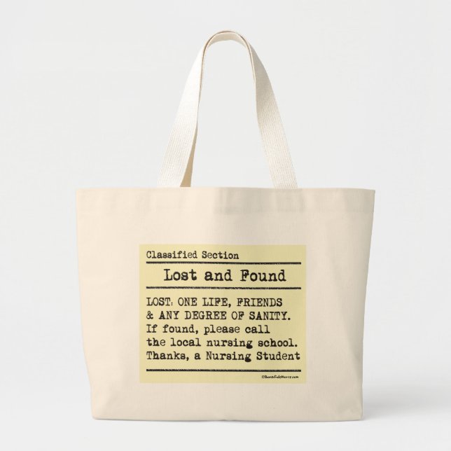 Bolsa Tote Grande Perdido e encontrado (Frente)