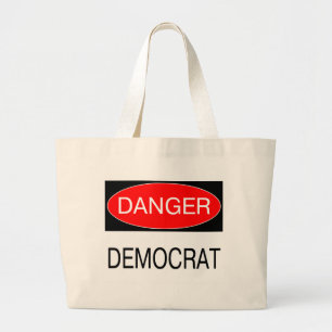 Bolsa Tote Grande Perigo - chapéu político engraçado da caneca do