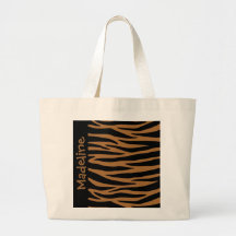 Personalizar o Saco de Tote de Zebra Marrom