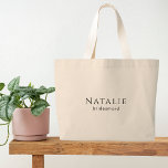 Bolsa Tote Grande Personalizar Proposta de Madrinha de casamento de<br><div class="desc">Uma "Proposta de Madrinha de casamento para presentes personalizada" é uma ideia fantástica para expressar sua gratidão e amor aos membros do seu partido. Quer você esteja procurando por ideias de propostas de damas de honra ou precise de uma cuidadosa doninha de honra, essas malas de tote personalizadas são versáteis...</div>