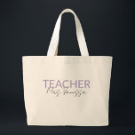 Bolsa Tote Grande Personalization Teacher Name Tote Bag, Retro Teach<br><div class="desc">Personalization Teacher Name Tote Bag,  Retro Teacher Tote Bag,  Elementary Teacher Tote Bag,  School Staff Bag Gift,  Teacher Thank You Gift</div>