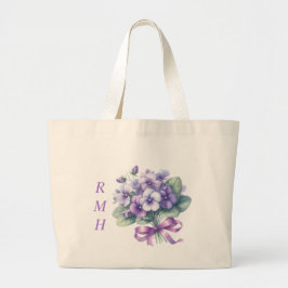 Bolsa Tote Grande Personalized February Violet Tote Bag