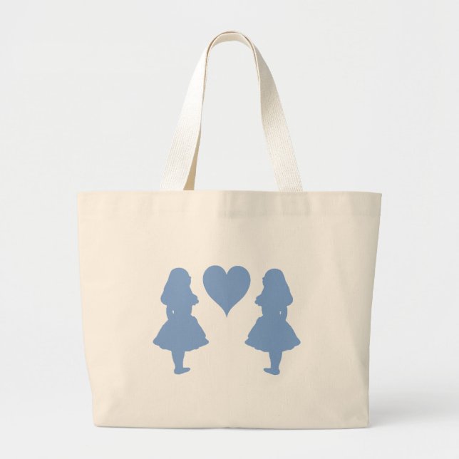 Bolsa Tote Grande Pervinca Alice azul a Alice (Frente)