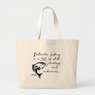Bolsa Tote Grande Pesca com água salgada.