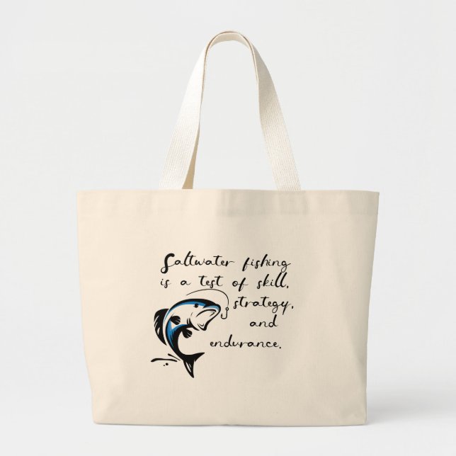 Bolsa Tote Grande Pesca com água salgada. (Frente)
