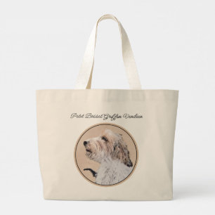 Bolsa Tote Grande Petit Basset Griffon Vendéen Pinting PBGV Dog Art