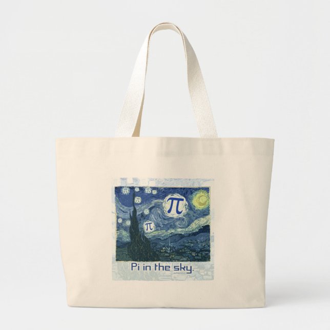Bolsa Tote Grande Pi nas ideias do presente do céu (Frente)
