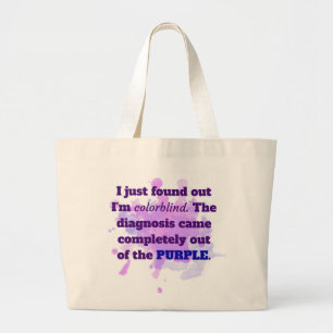 Bolsa Tote Grande Piada Engraçada, cor azul