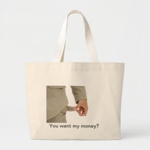 Bolsa Tote Grande Piada - você quer meu dinheiro?