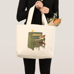 Bolsa Tote Grande Piano da Floresta
