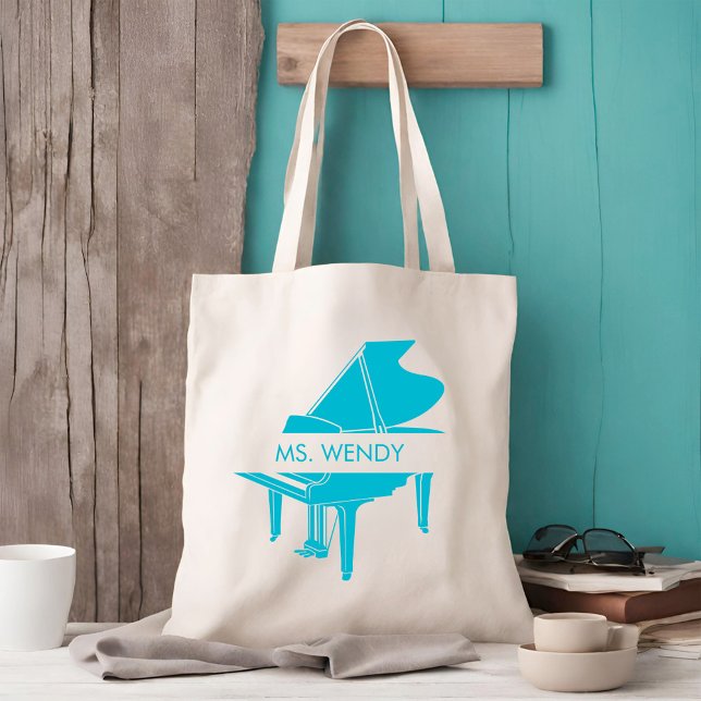 Bolsa Tote Grande Piano Personalizado (Criador carregado)