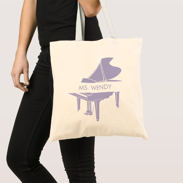 Bolsa Tote Grande Piano Personalizado (Criador carregado)