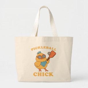 Bolsa Tote Grande Pickleball Chick - retrô