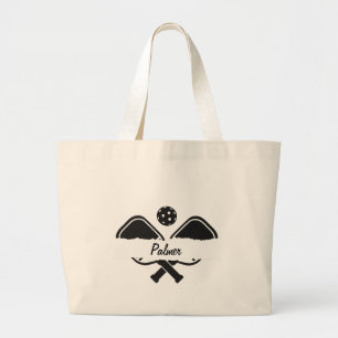 Bolsa Tote Grande Pickleball com texto personalizado