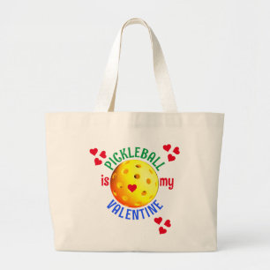 Bolsa Tote Grande PICKLEBALL É Meu Namorado